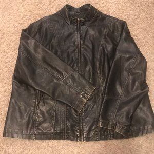 MENS BROWN LEATHER LIKE JACKET